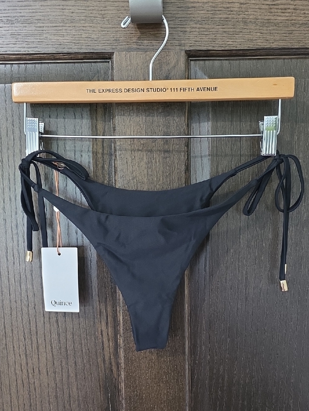Quince Black Tie-Side Bikini Bottom